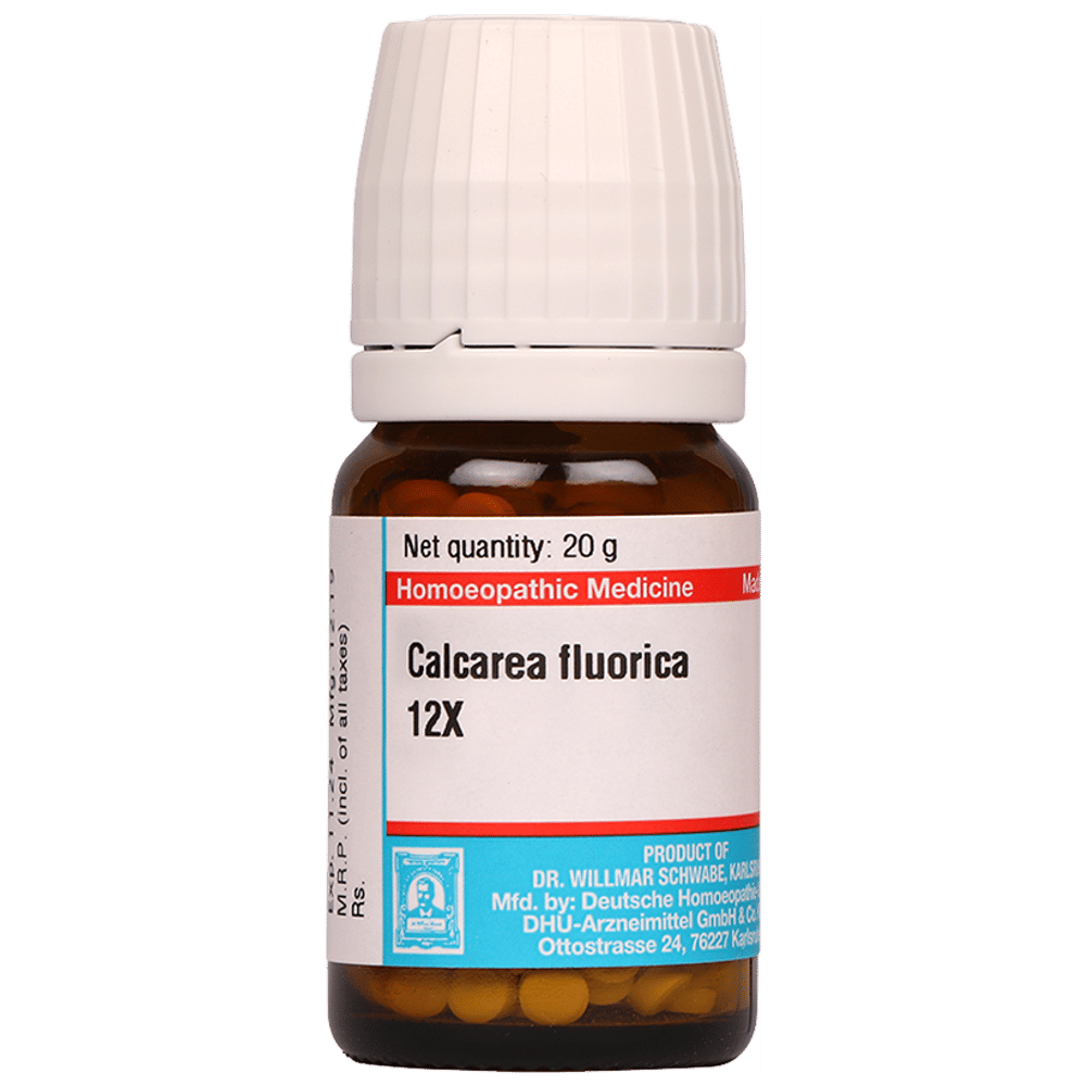 Dr Willmar Schwabe Germany Calcarea Fluorica Biochemic Tablet 12X bottle of 20 gm Biochemic Tablet