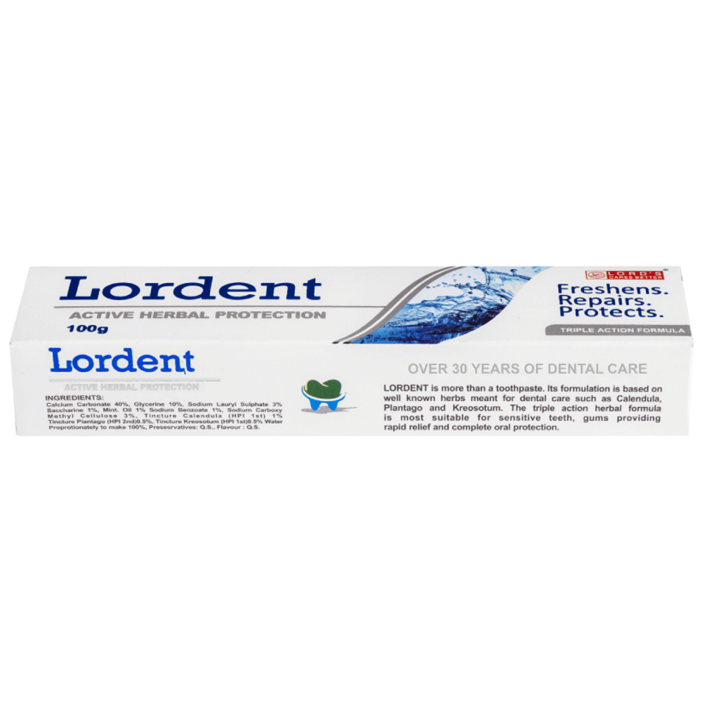 Lord's Lordent Toothpaste tube of 100 gm Toothpaste Lord's Lordent Toothpaste tube of 100 gm Toothpaste