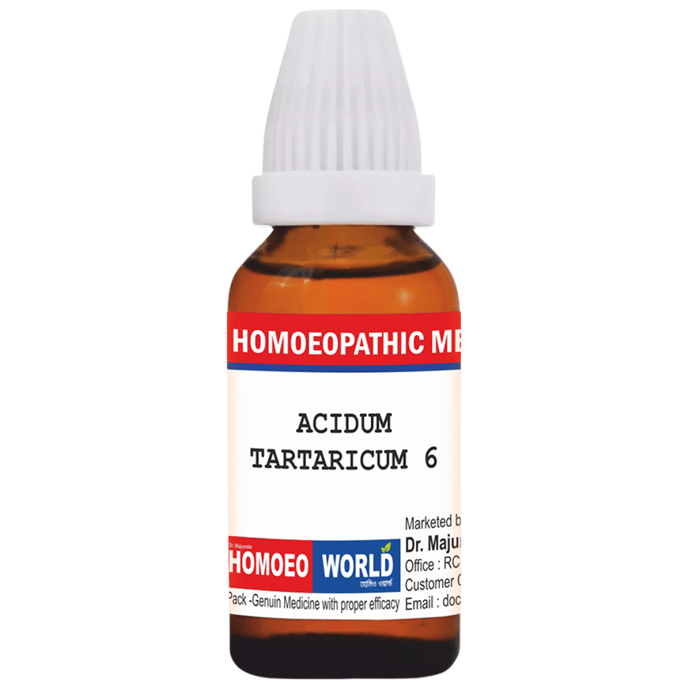 Dr. Majumder Homeo World Acidum Tartaricum Dilution (30ml Each) 6 box of 1 Bottle