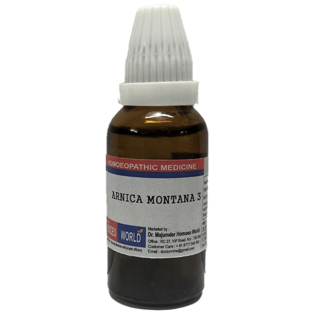 Dr. Majumder Homeo World Arnica Montana 3 (30ml Each) combo pack of 2 bottles