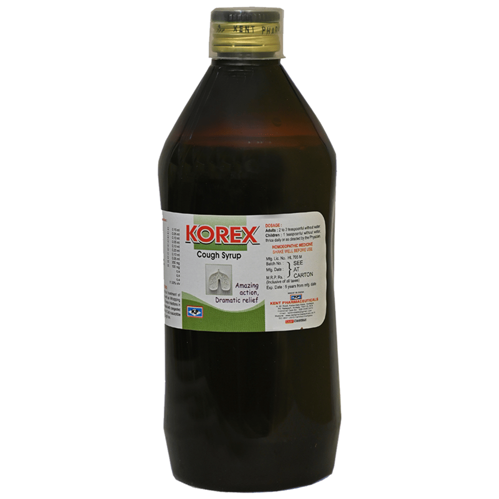 Kent's Korex Syrup bottle of 450 ml Syrup