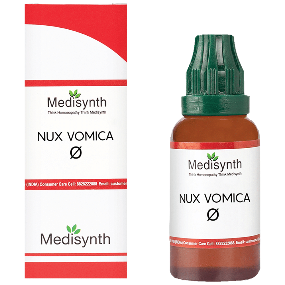 Medisynth Nux Vomica bottle of 30 ml Mother Tincture