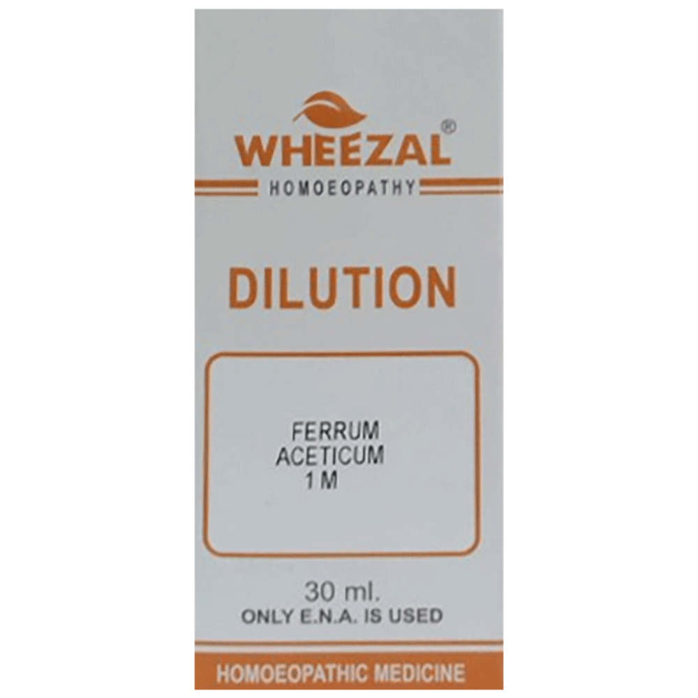 Wheezal Ferrum Aceticum Dilution 1M bottle of 30 ml Dilution Wheezal Ferrum Aceticum Dilution 1M bottle of 30 ml Dilution