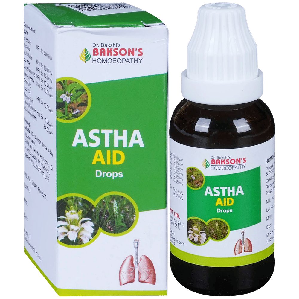 Bakson's Homeopathy Astha Aid Drop bottle of 30 ml Drop
