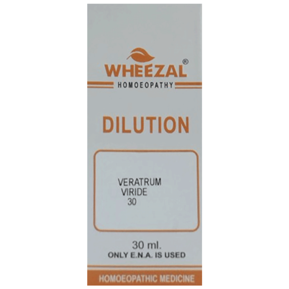 Wheezal Veratrum Viride Dilution 30 bottle of 30 ml Dilution
