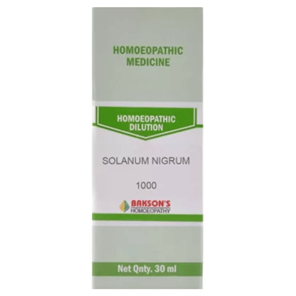 Bakson's Homeopathy Solanum Nigrum Dilution 1000 CH bottle of 30 ml Dilution