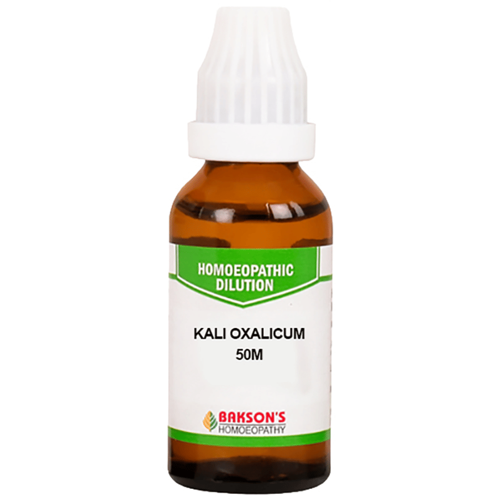 Bakson's Homeopathy Kali Oxalicum Dilution 50M bottle of 30 ml Dilution