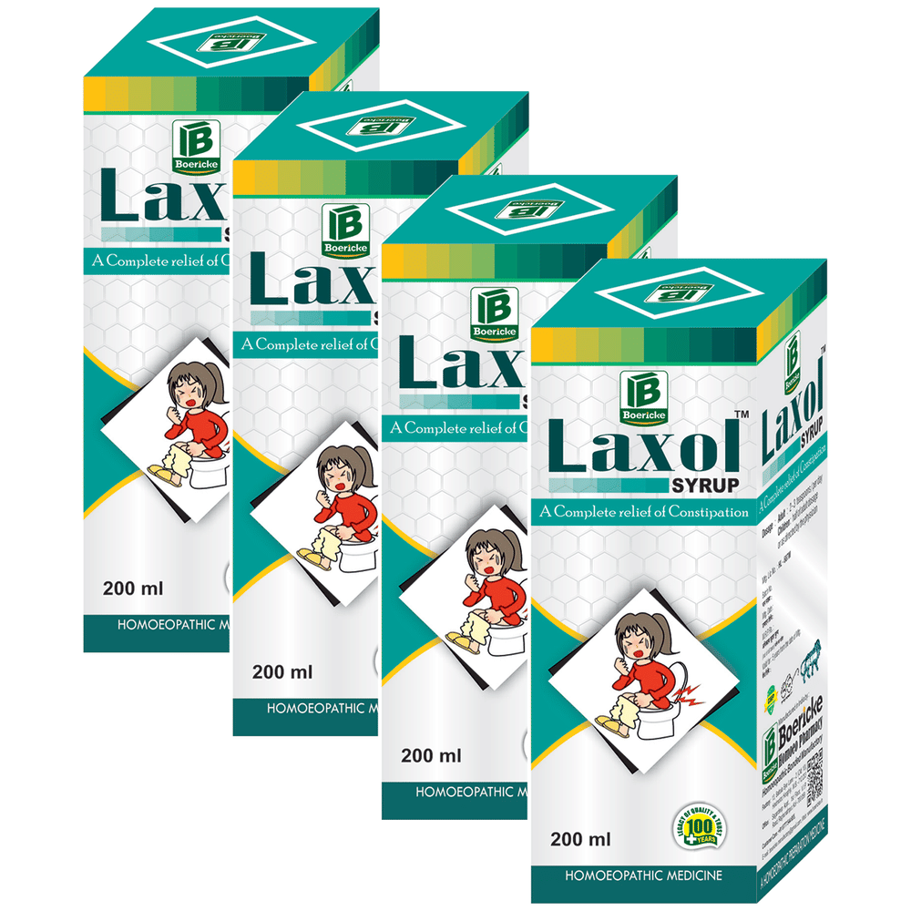 Boericke Laxol Syrup (200ml Each) combo pack of 4 bottles