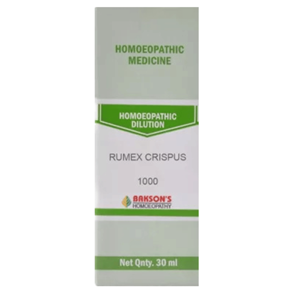 Bakson's Homeopathy Rumex Crispus Dilution 1000 CH bottle of 30 ml Dilution