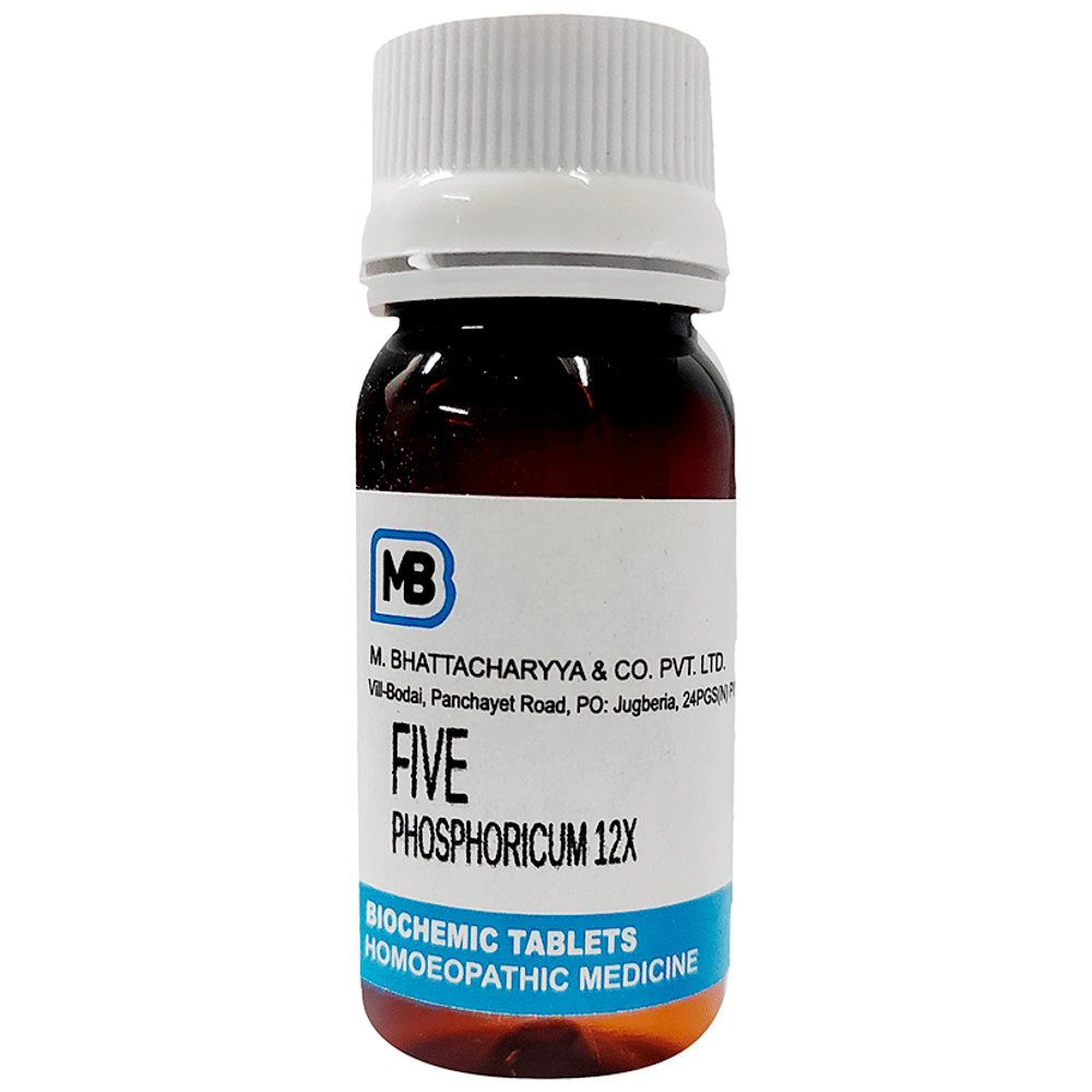 MB Five Phosphoricum Tablet 12X bottle of 25 gm Tablet MB Five Phosphoricum Tablet 12X bottle of 25 gm Tablet