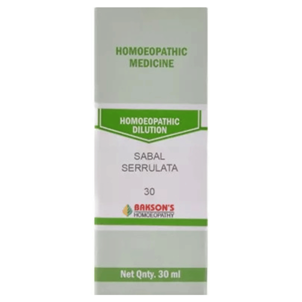 Bakson's Homeopathy Sabal Serrulata Dilution 30 bottle of 30 ml Dilution