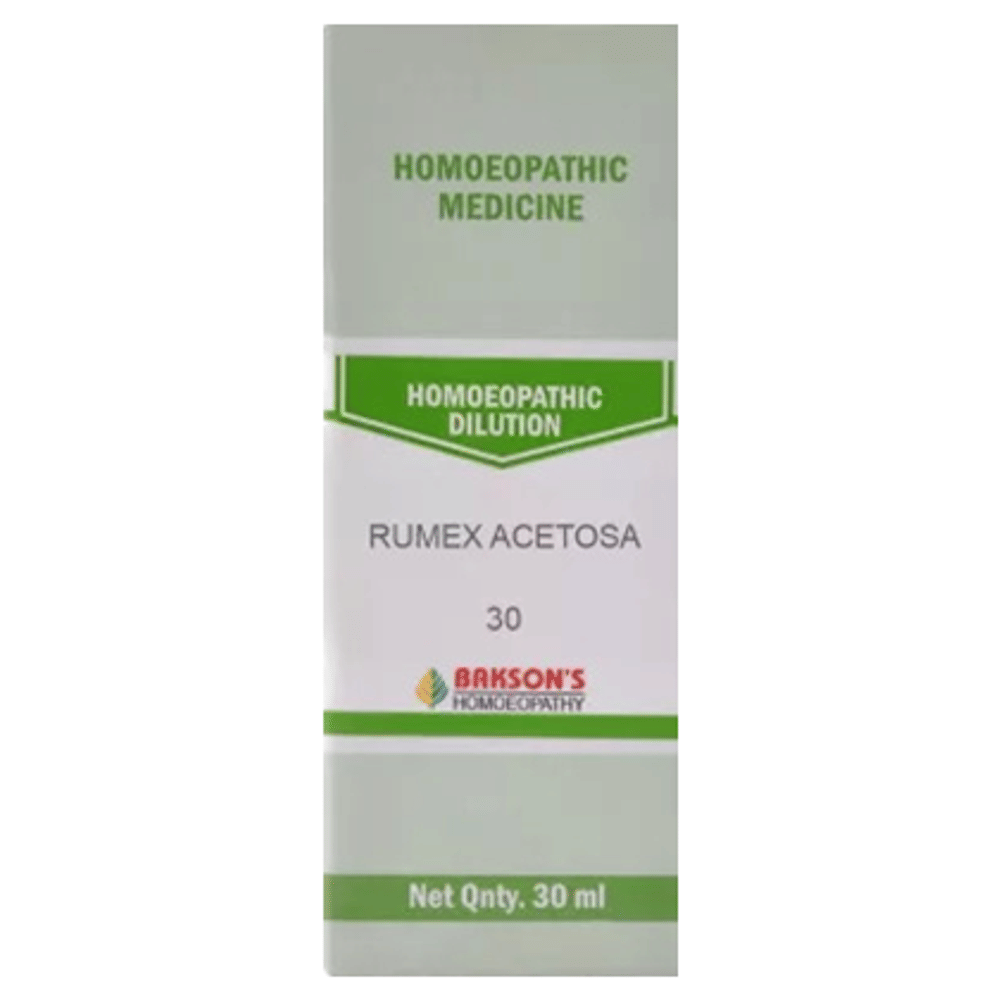 Bakson's Homeopathy Rumex Acetosa Dilution 30 bottle of 30 ml Dilution
