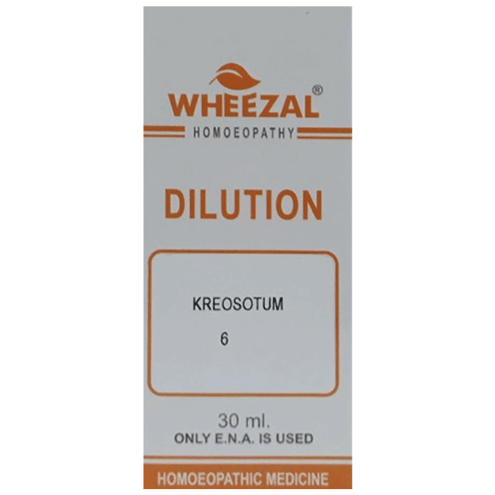 Wheezal Dilution Kreosotum 6 bottle of 30 ml Dilution Wheezal Dilution Kreosotum 6 bottle of 30 ml Dilution
