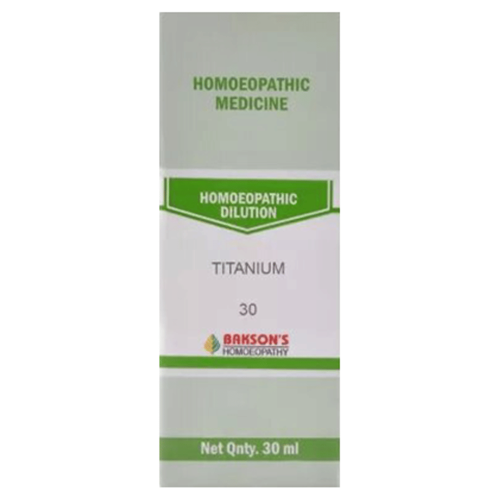 Bakson's Homeopathy Titanium Dilution 30 bottle of 30 ml Dilution