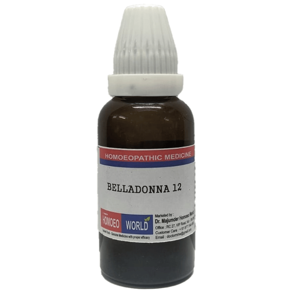 Dr. Majumder Homeo World Belladonna Dilution 12M (30ml Each) combo pack of 3 bottles