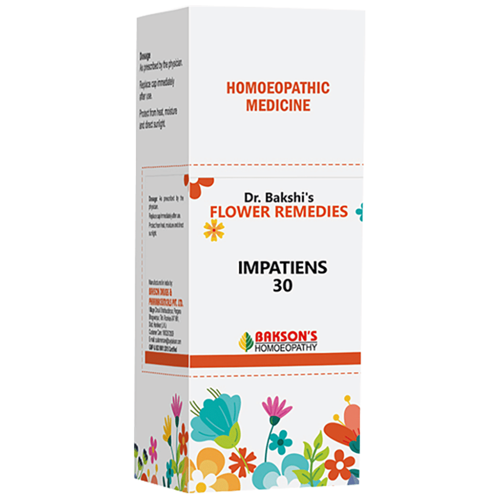Bakson's Dr. Bakshi's Bach Flower Impatiens 30 CH bottle of 100 ml Drop