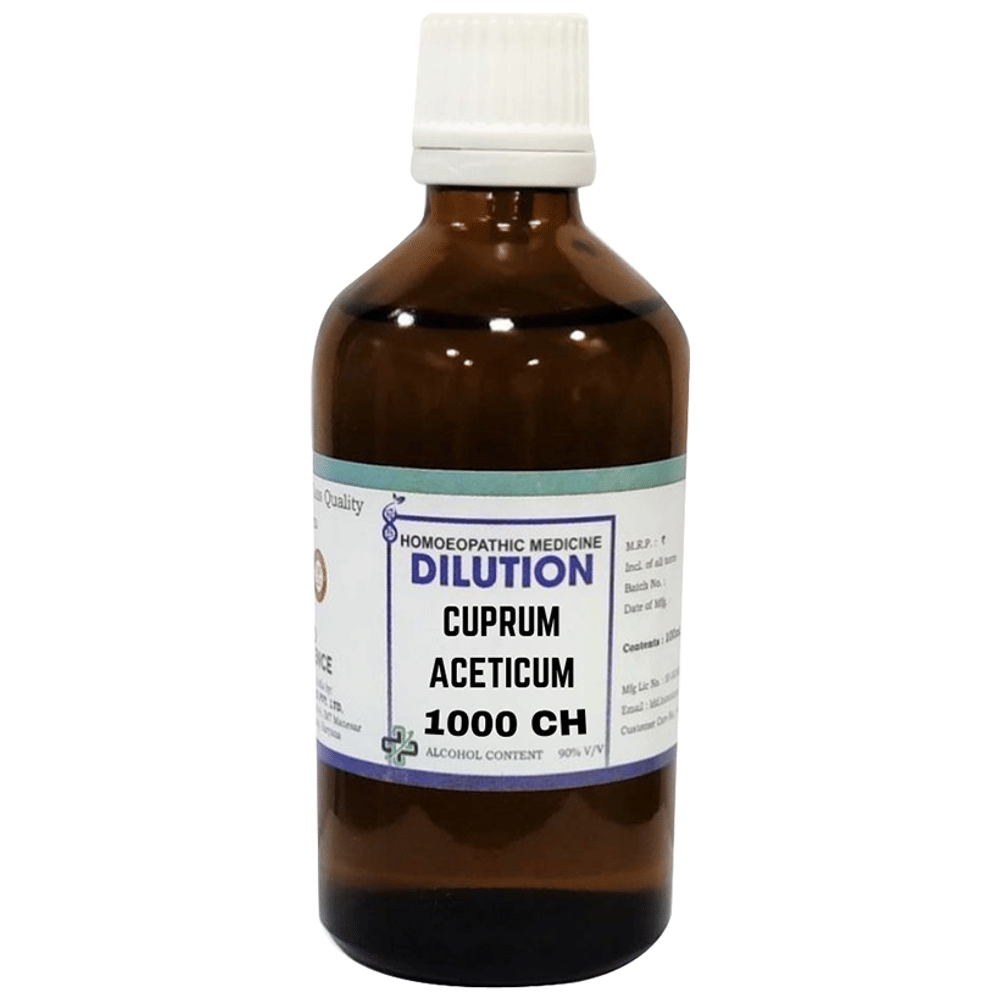LDD Bioscience Cuprum Aceticum Dilution 1000 CH bottle of 100 ml Dilution