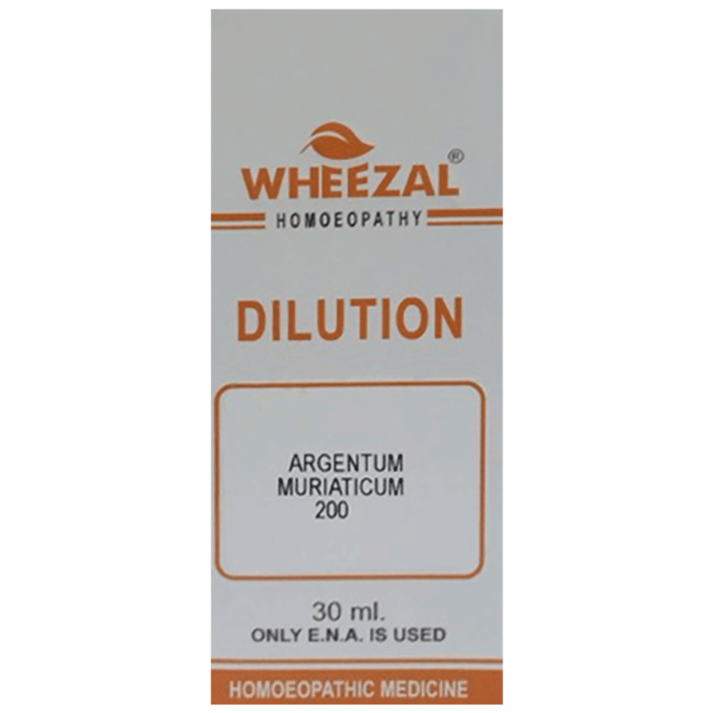 Wheezal Argentum Muriaticum Dilution 200 bottle of 30 ml Dilution