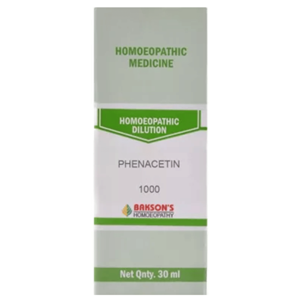 Bakson's Homeopathy Phenacetin Dilution 1000 CH bottle of 30 ml Dilution