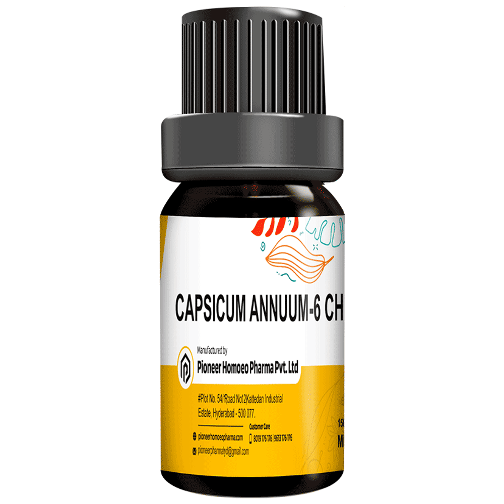 Pioneer Pharma Capsicum Annuum Globules Pellet Multidose Pills 6 CH bottle of 150 tablets