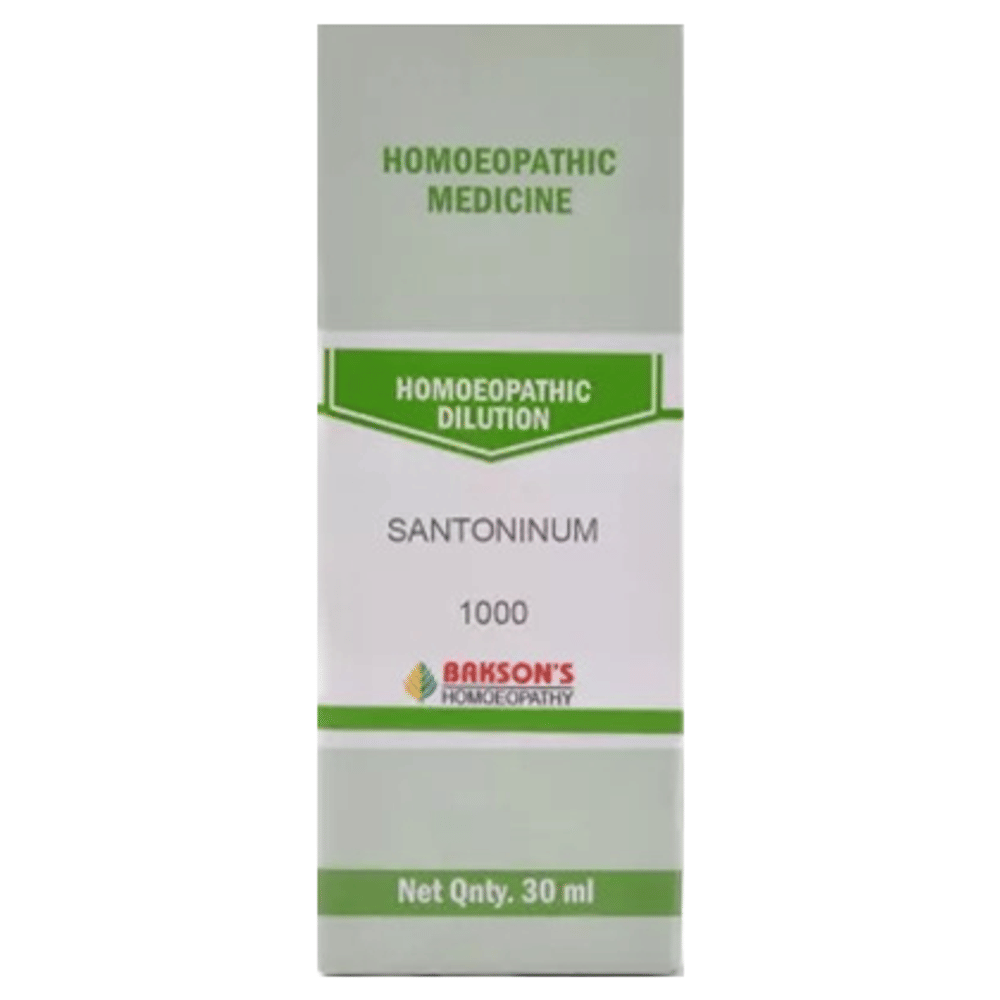 Bakson's Homeopathy Santoninum Dilution 1000 CH bottle of 30 ml Dilution