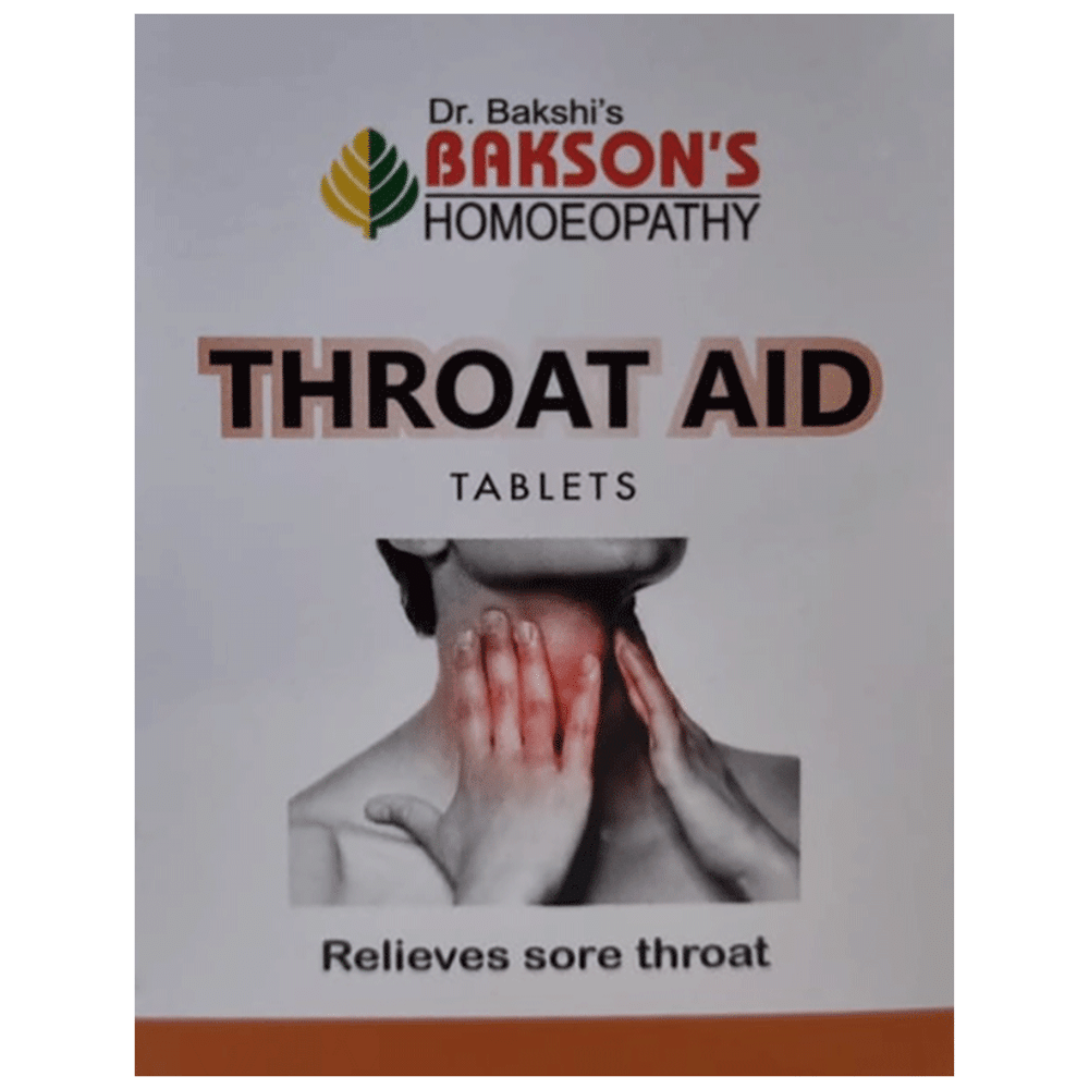 Bakson's Homeopathy Throat Aid Tablet bottle of 41 gm Tablet