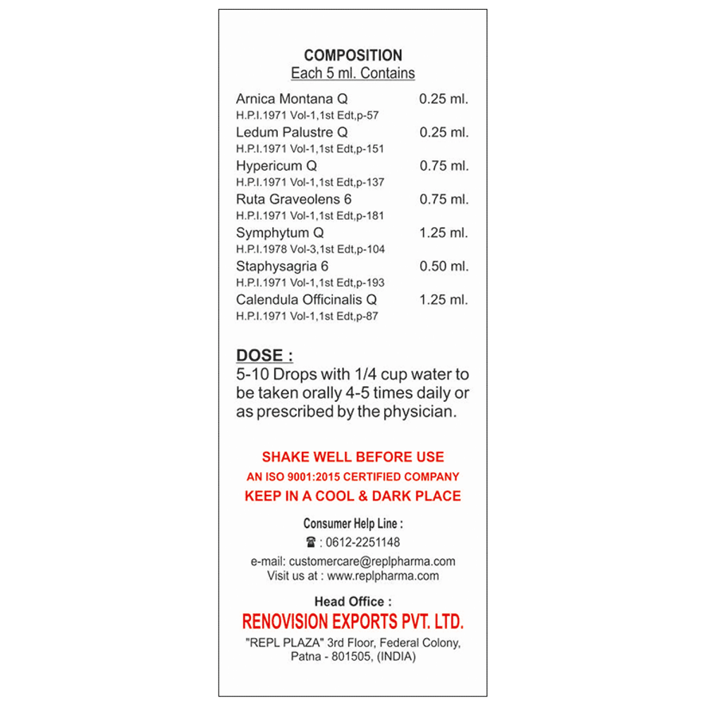 REPL Dr. Advice No.144 Traumatism Drop bottle of 30 ml Drop REPL Dr. Advice No.144 Traumatism Drop bottle of 30 ml Drop