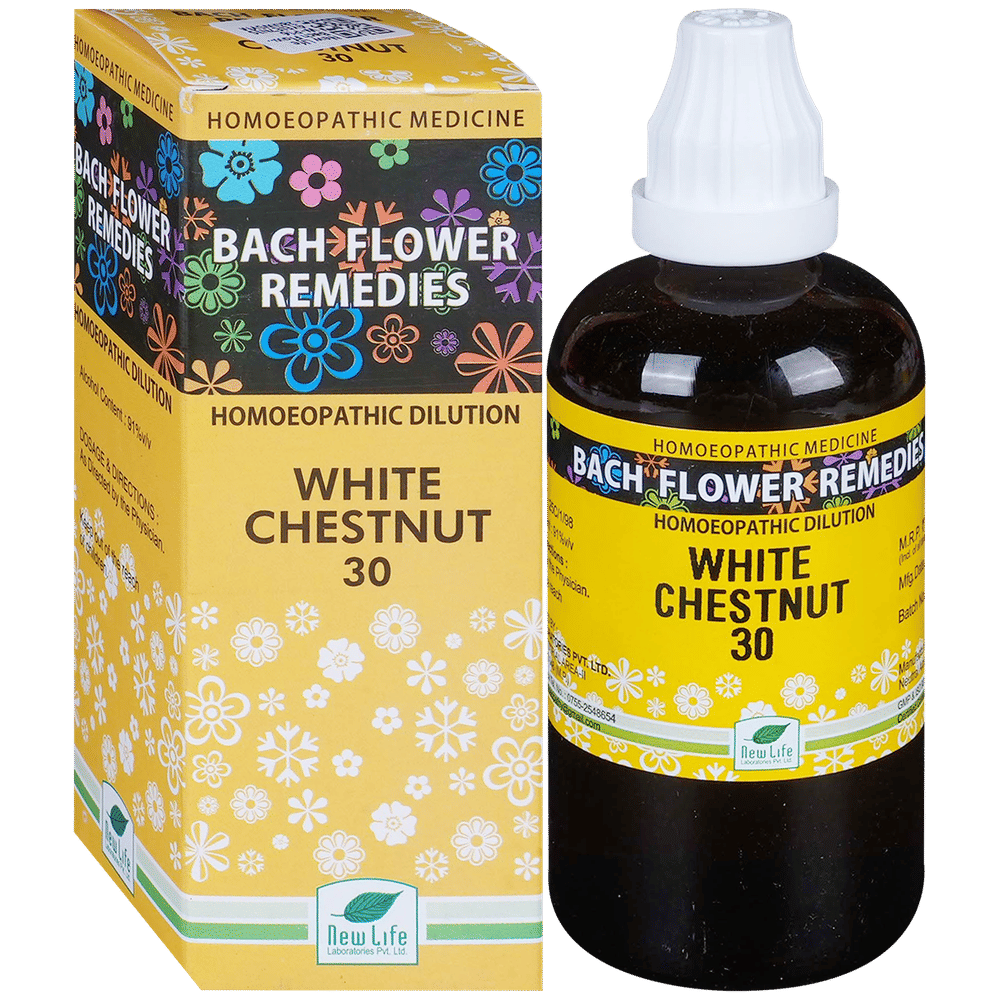 New Life Bach Flower White Chestnut 30 bottle of 100 ml Dilution