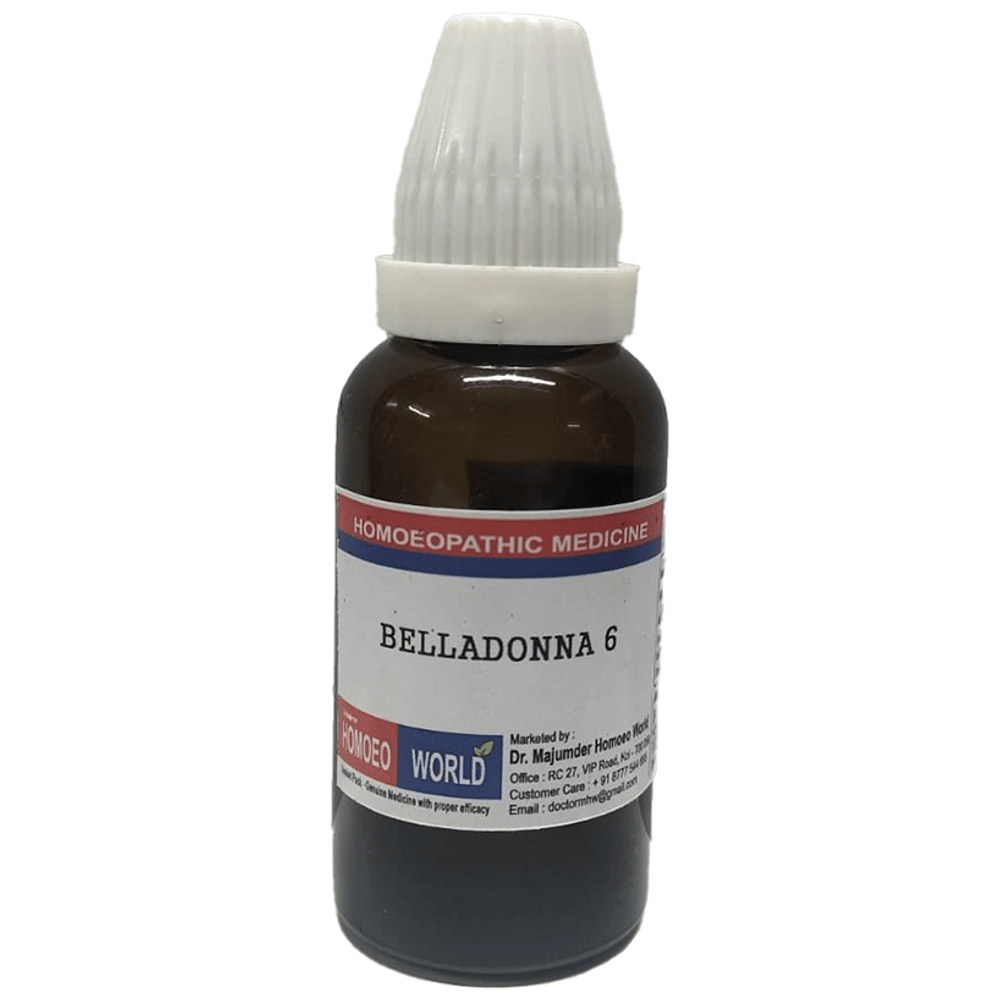Dr. Majumder Homeo World Belladonna Dilution 6 (30ml Each) combo pack of 2 bottles