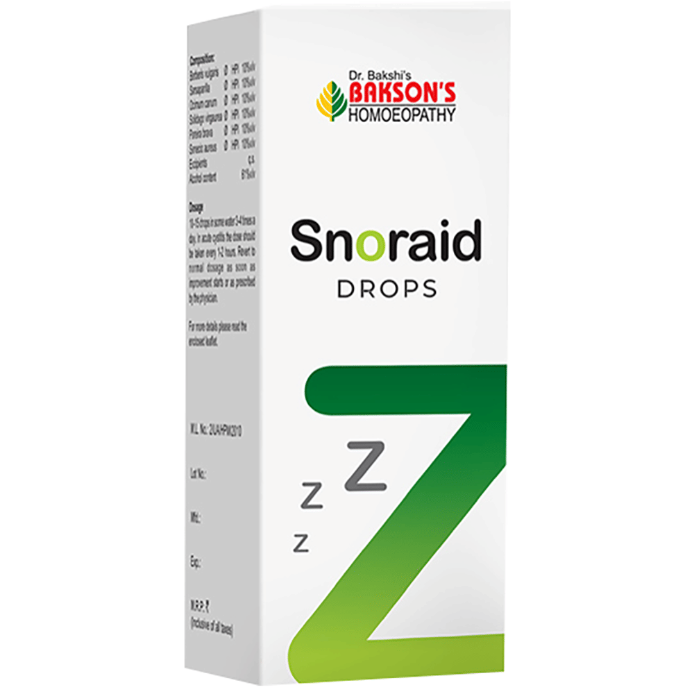 Bakson's Homeopathy Snoraid Drop bottle of 30 ml Drop