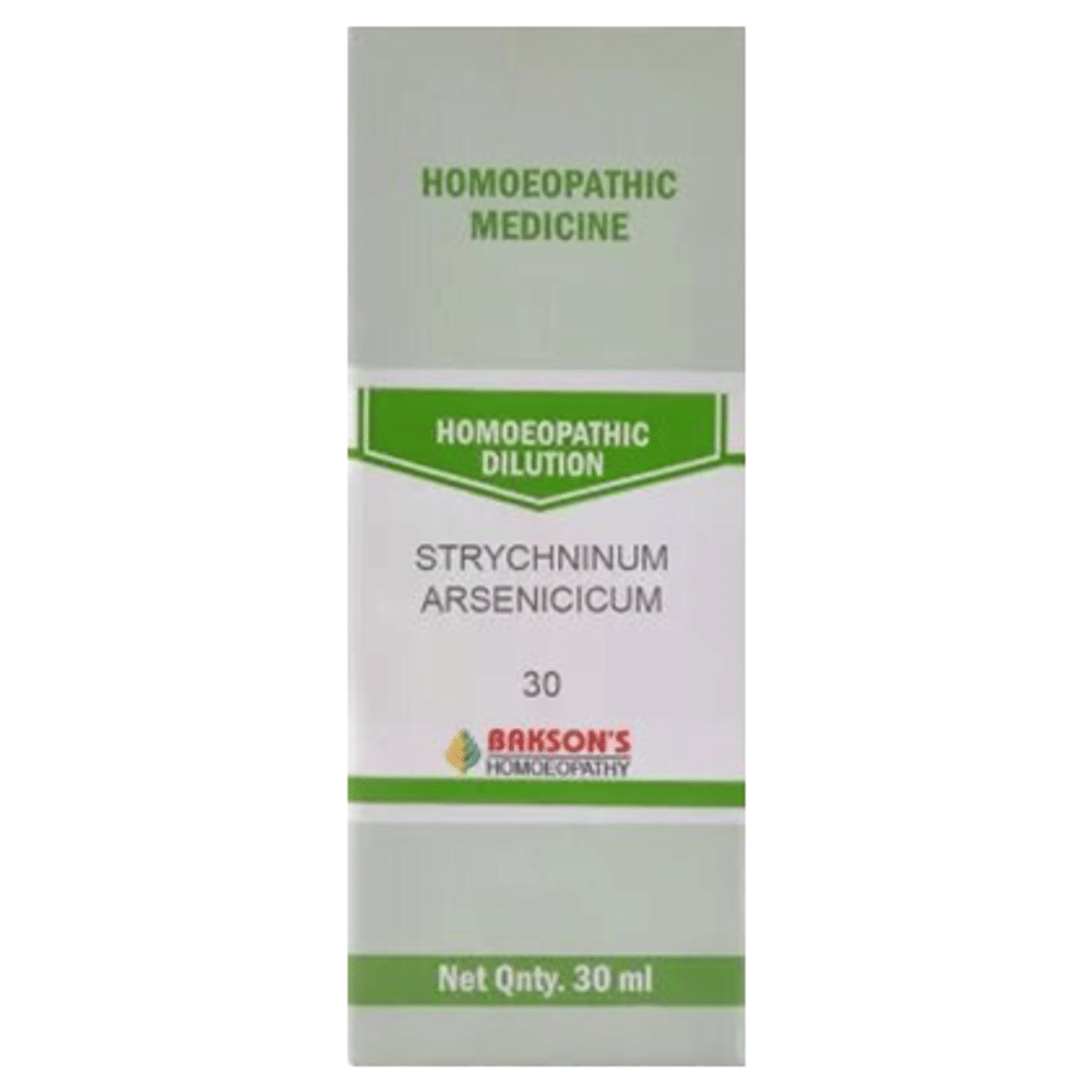 Bakson's Homeopathy Strchninum Arsenicum Dilution 30 bottle of 30 ml Dilution