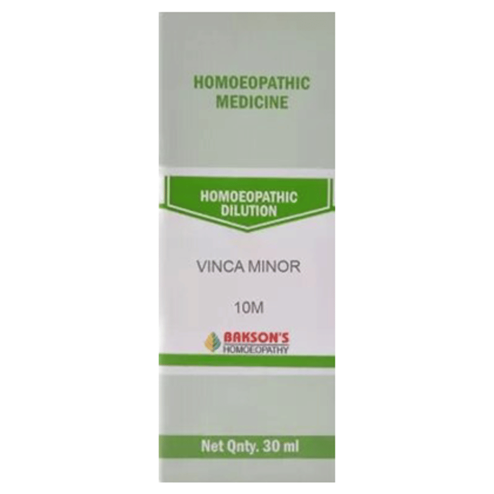 Bakson's Homeopathy Vinca Minor  Dilution 10M bottle of 30 ml Dilution