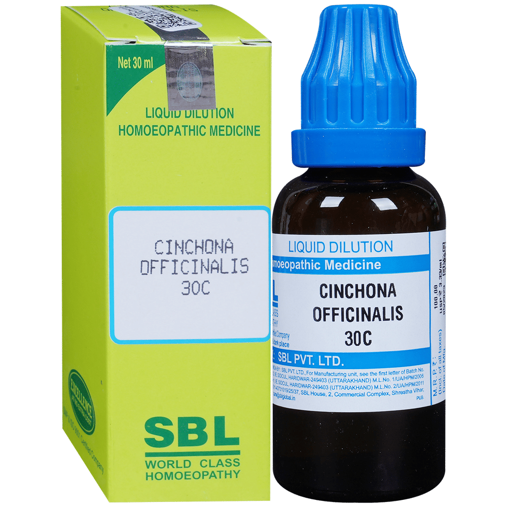 SBL Cinchona Officinalis Dilution 30 CH bottle of 30 ml Dilution