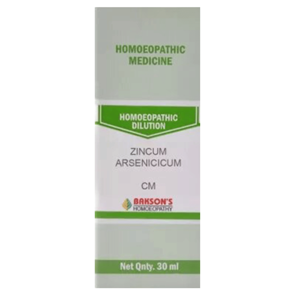 Bakson's Homeopathy Zincum Arsenicicum Dilution CM bottle of 30 ml Dilution