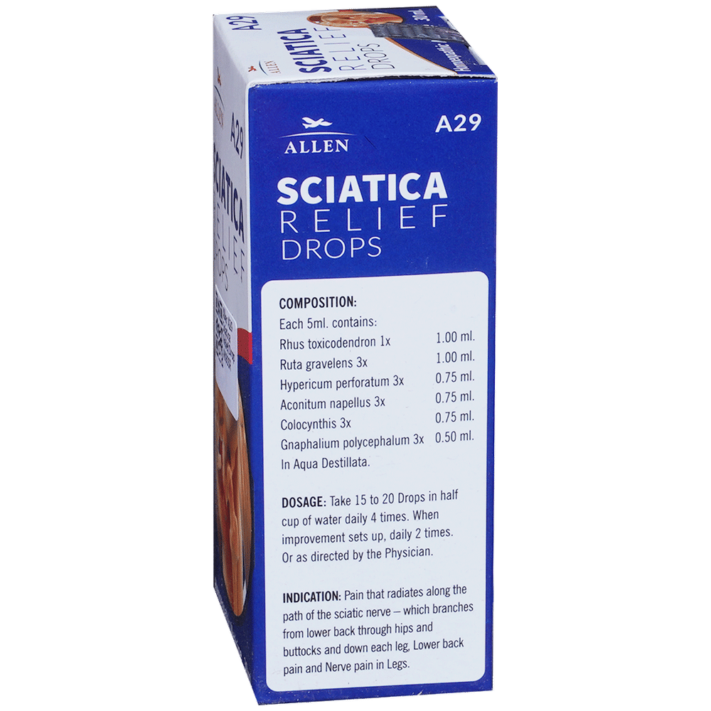 Allen A29 Sciatica Relief Drop bottle of 30 ml Drop Allen A29 Sciatica Relief Drop bottle of 30 ml Drop