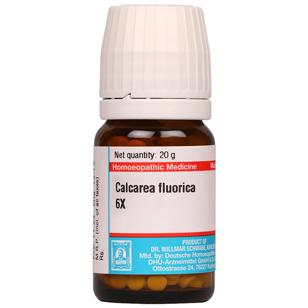 Dr Willmar Schwabe Germany Calcarea Fluorica Biochemic Tablet 6X bottle of 20 gm Biochemic Tablet