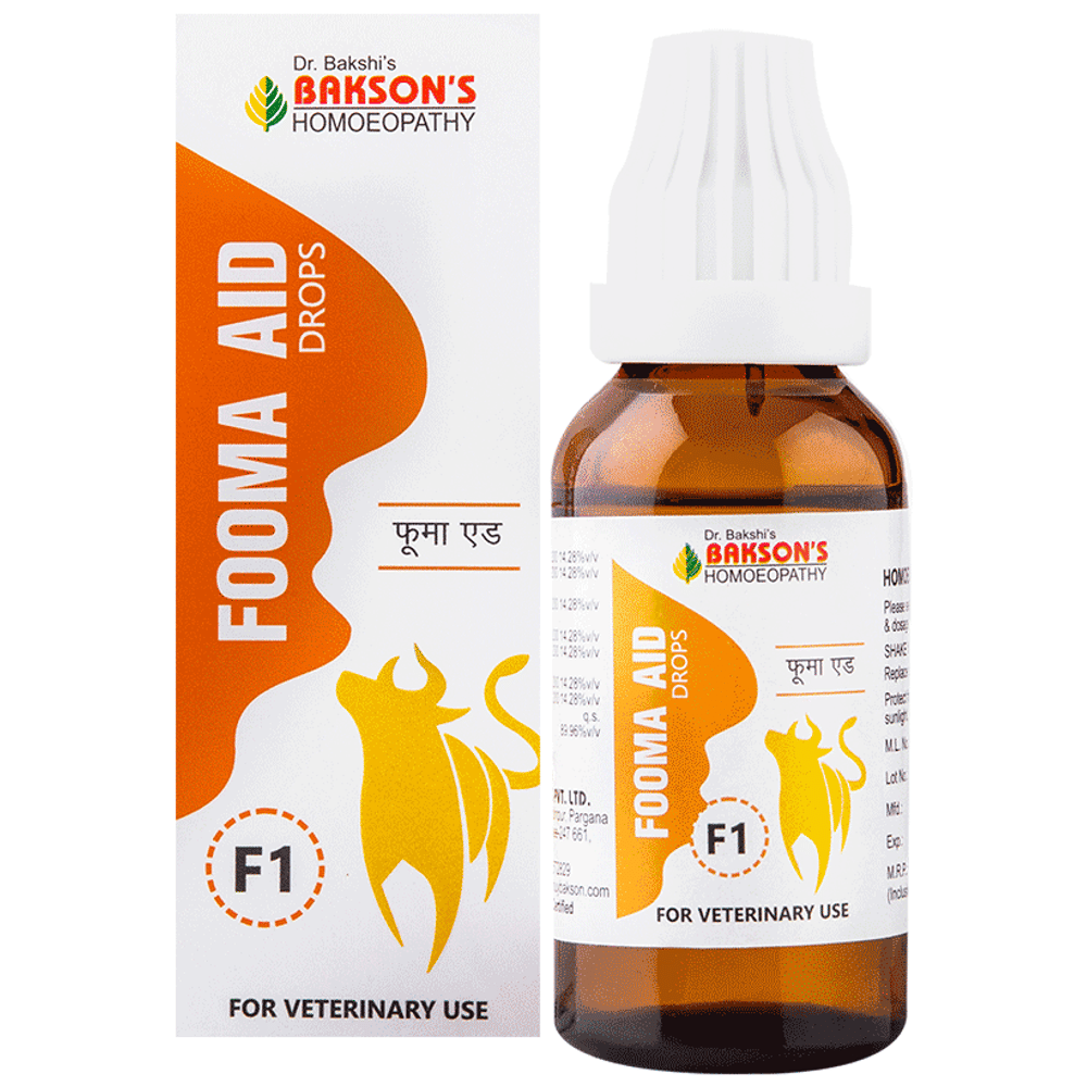 Bakson's Homeopathy Fooma Aid F1 Drop for Veterinary Use bottle of 30 ml Drop