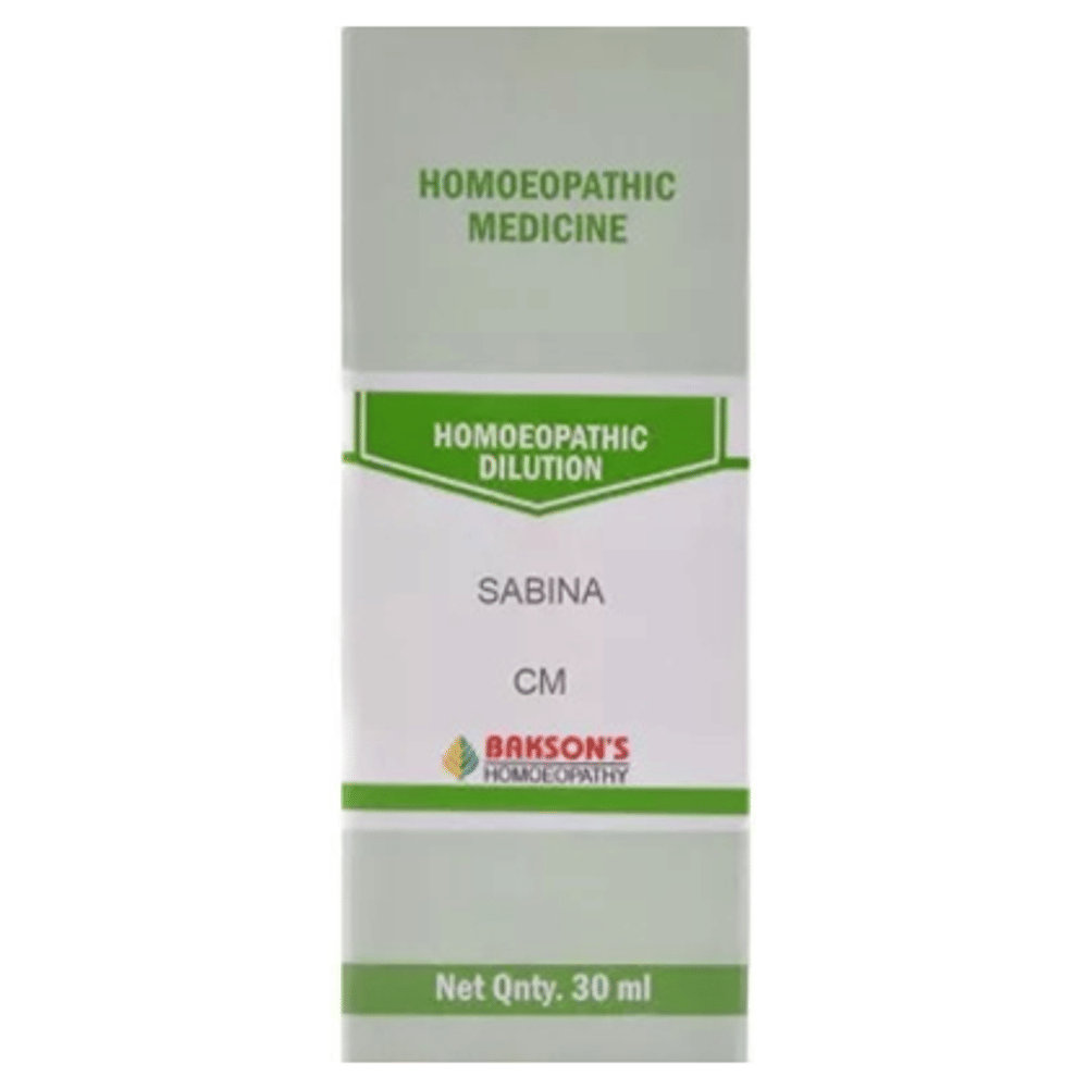 Bakson's Homeopathy Sabina Dilution CM bottle of 30 ml Dilution