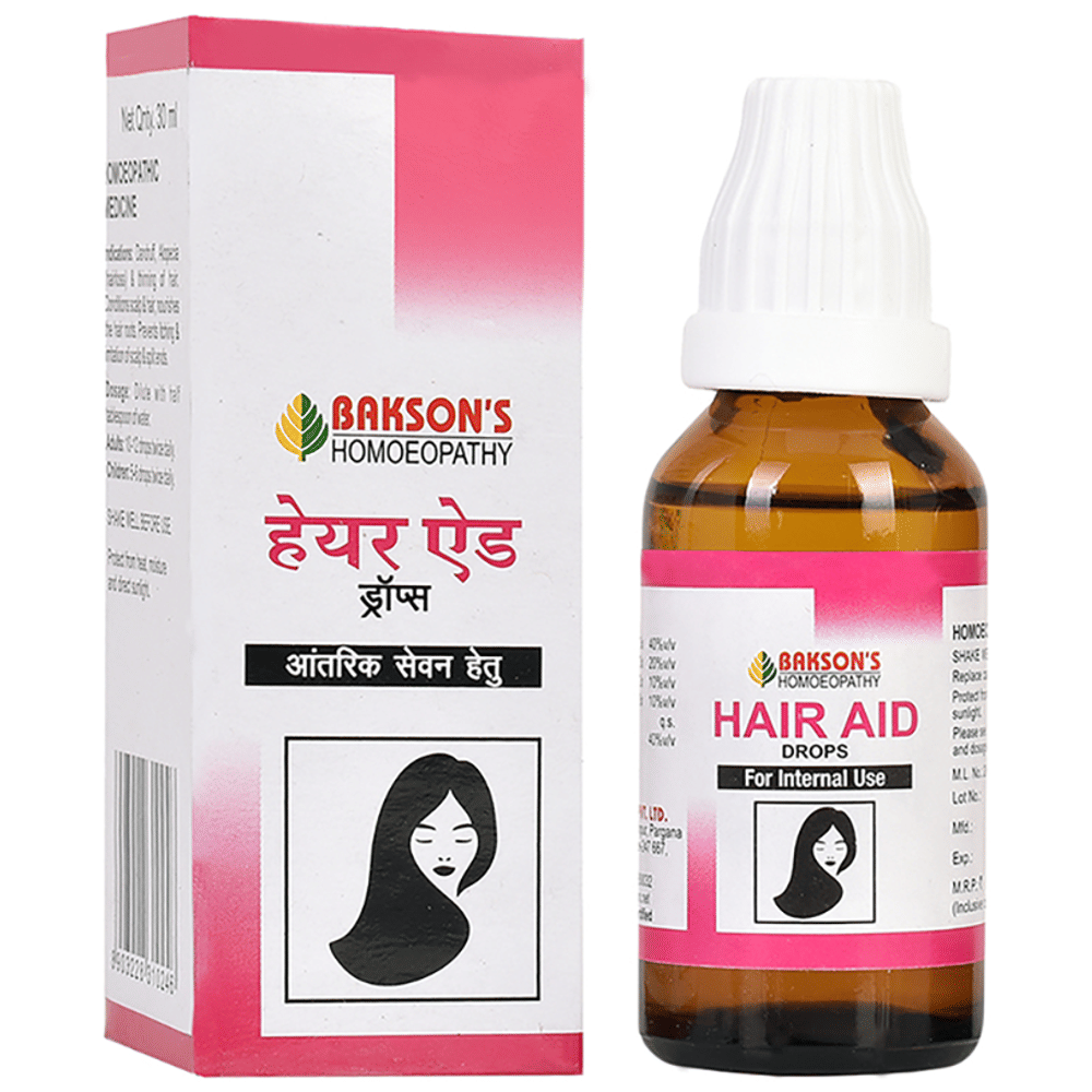 Bakson's Homeopathy Hair Aid Drop for Internal Use bottle of 30 ml Drop