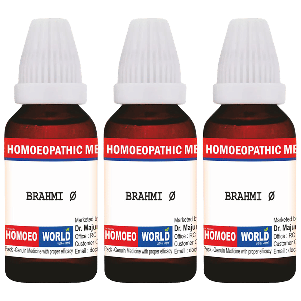 Dr. Majumder Homeo World  Bacopa Monnieri (Brahmi) Mother Tincture Q combo pack of 3 Packs