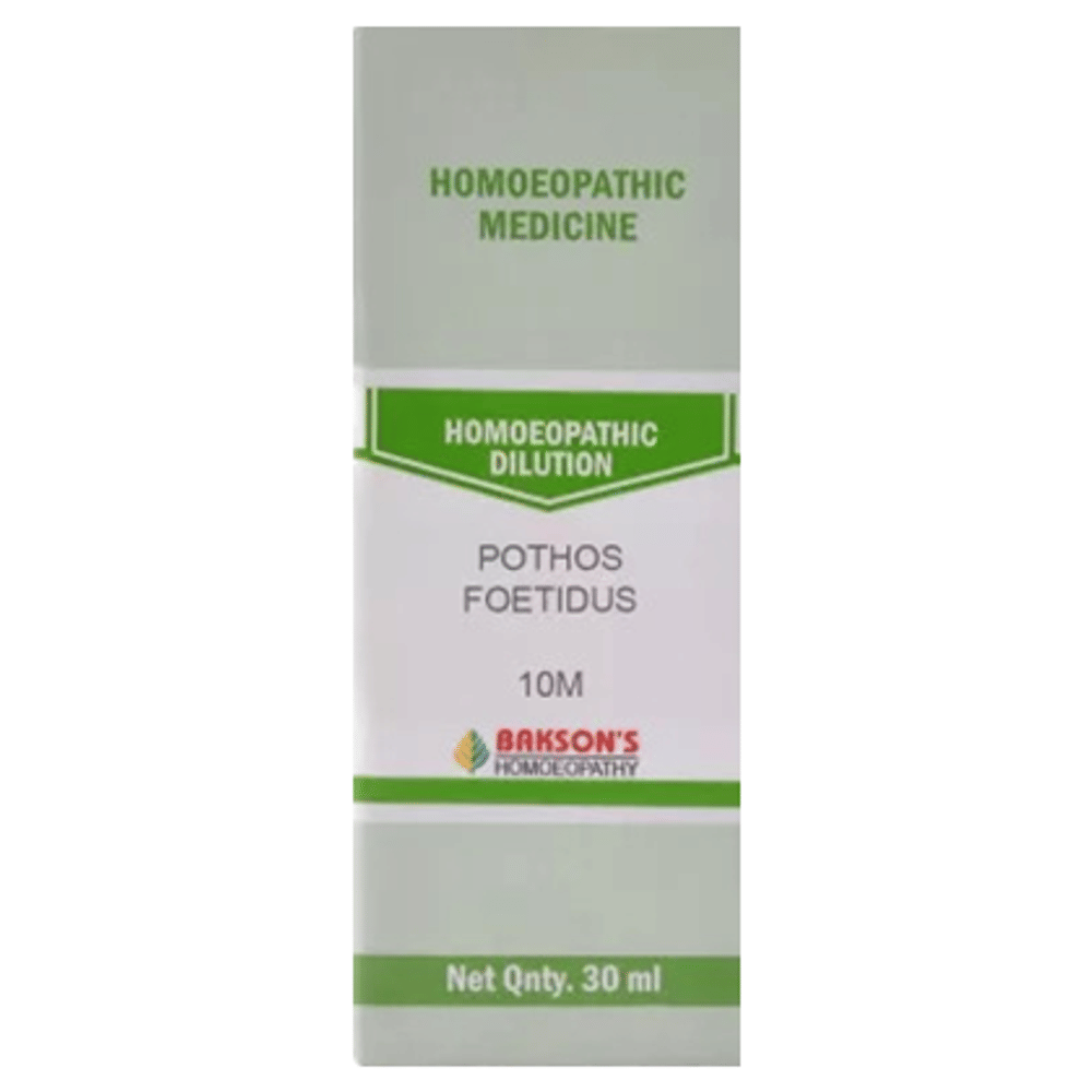 Bakson's Homeopathy Pothos Foetidus Dilution 10M bottle of 30 ml Dilution