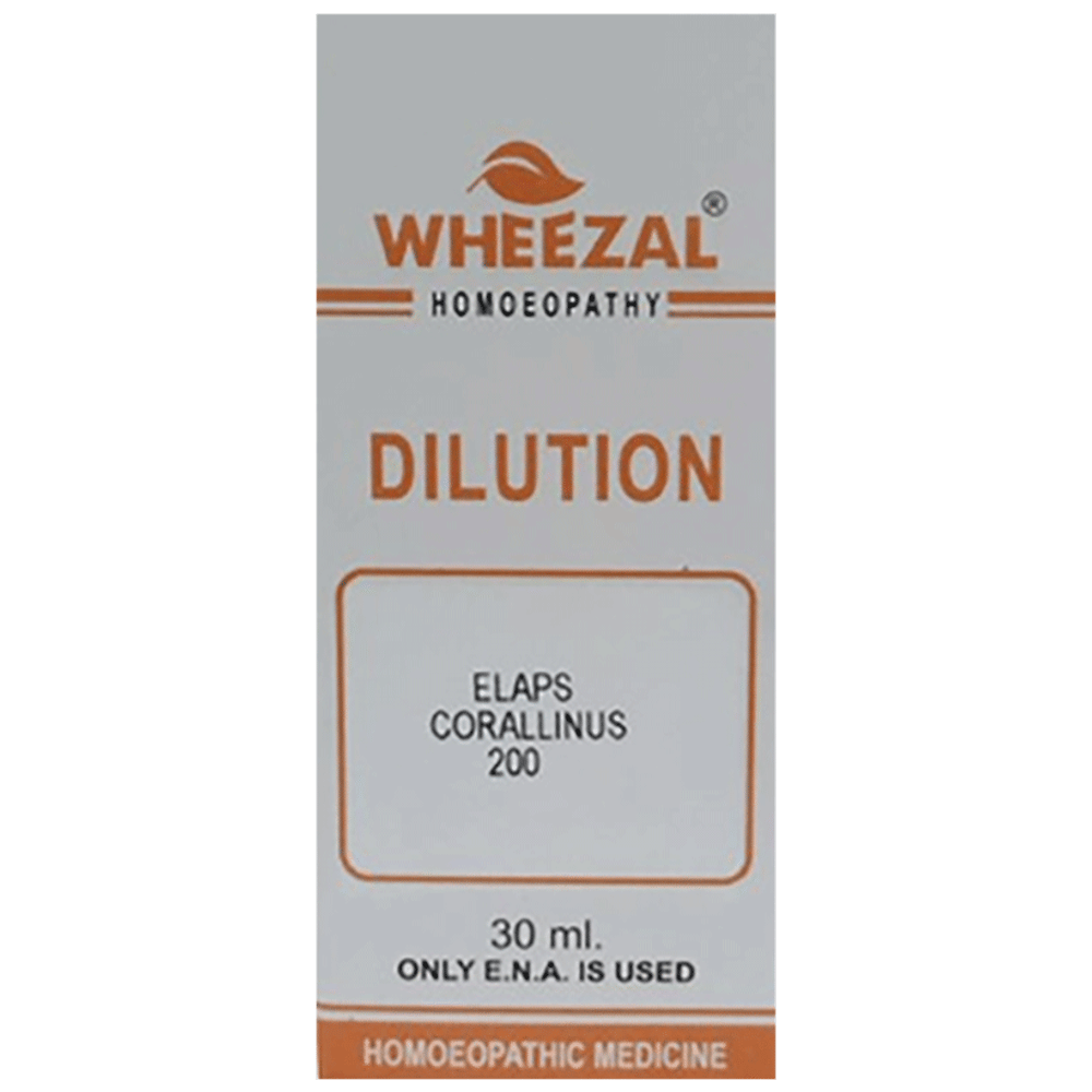 Wheezal Elaps Corallinus Dilution 200 bottle of 30 ml Dilution