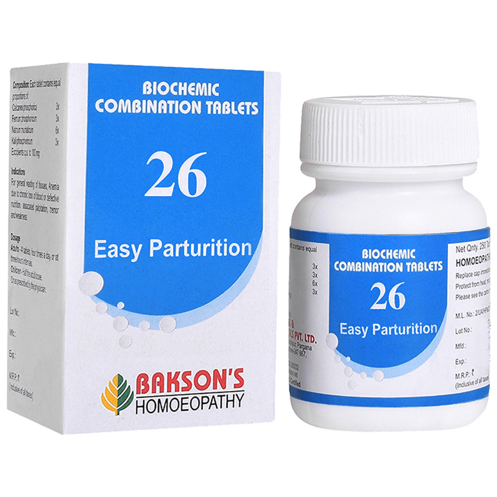 Bakson's Homeopathy Biocombination 26 Tablet bottle of 250 biocombination tablets