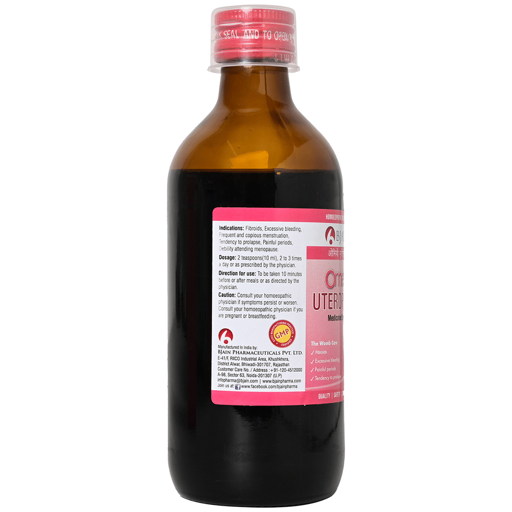 Bjain Omeo Uteroplus Medicated Syrup bottle of 100 ml Syrup