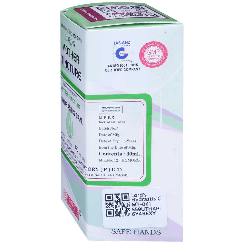 Lord's Hydrastis Can Mother Tincture Q bottle of 30 ml Mother Tincture Lord's Hydrastis Can Mother Tincture Q bottle of 30 ml Mother Tincture