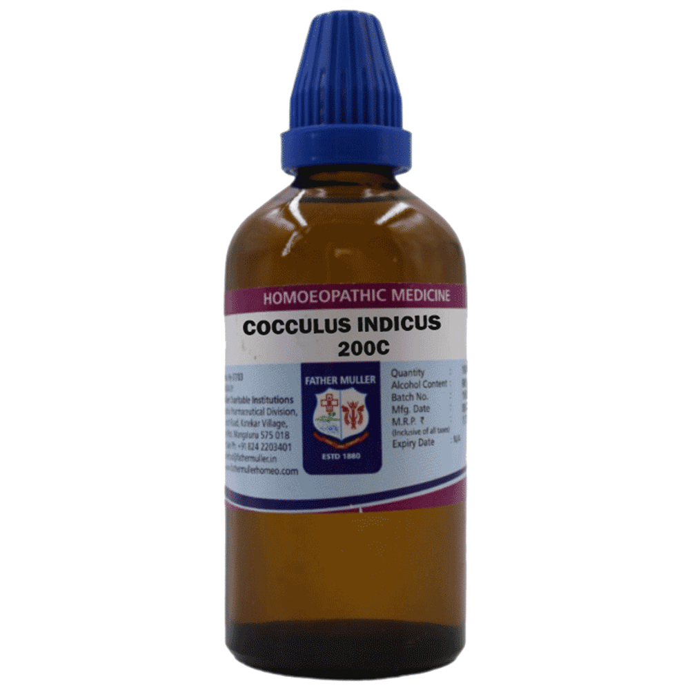 Father Muller Cocculus Indicus Drop 200C bottle of 100 ml Drop