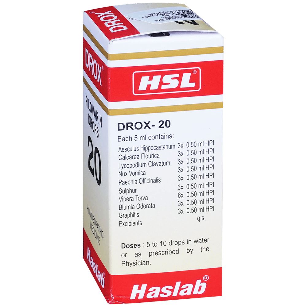 Haslab Drox 20 Pilovarin Drop bottle of 30 ml Drop Haslab Drox 20 Pilovarin Drop bottle of 30 ml Drop
