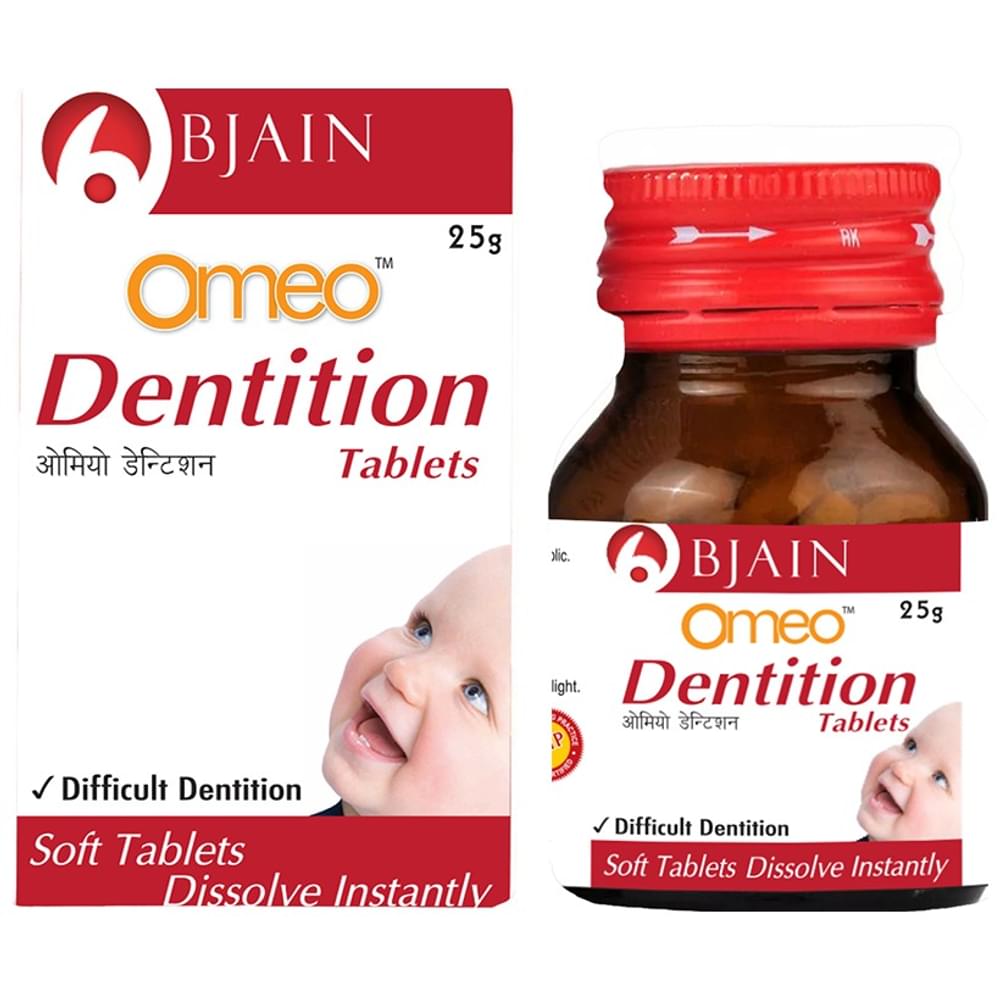 Bjain Omeo Dentition Tablet bottle of 25 gm Tablet