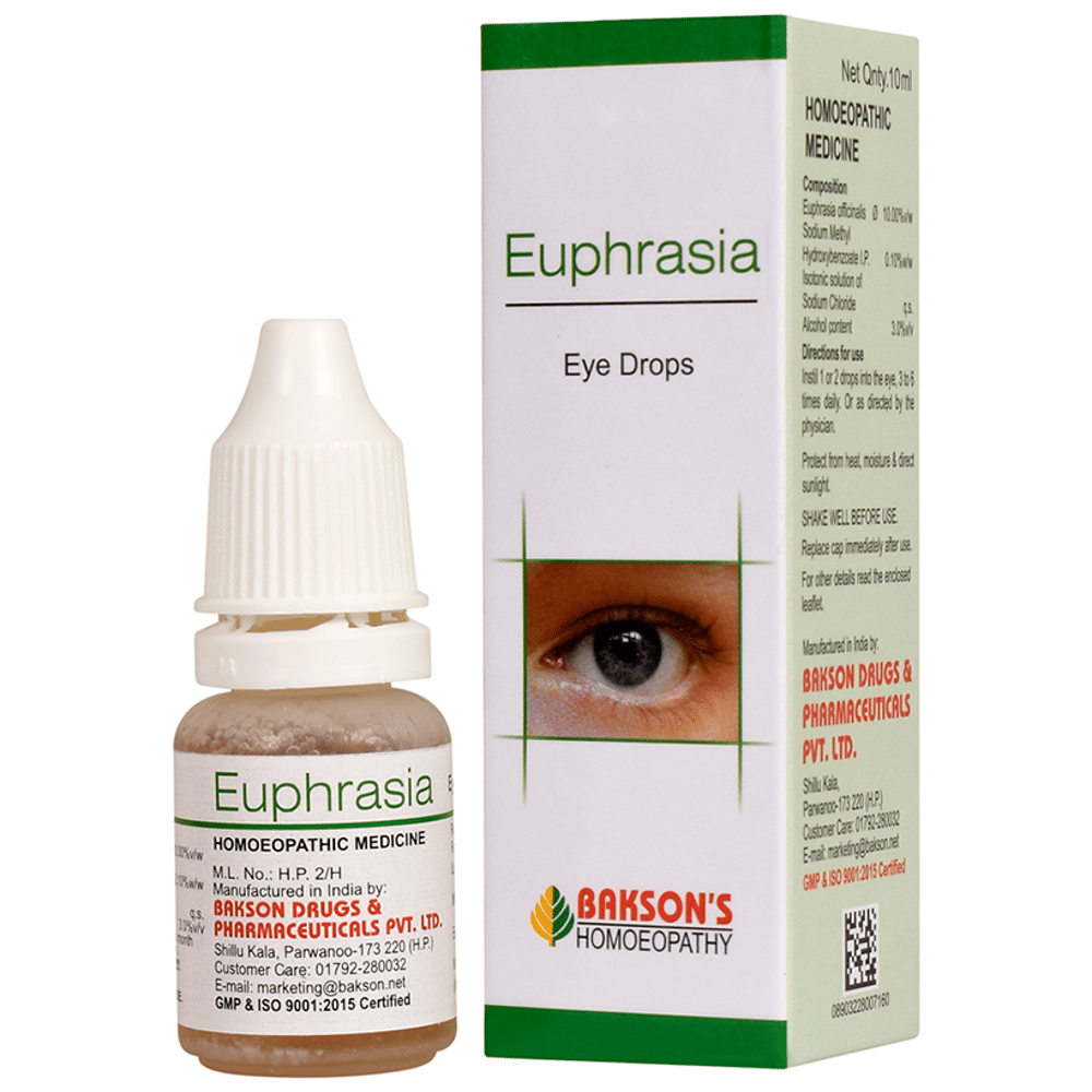 Bakson's Homeopathy Euphrasia Eye Drop bottle of 10 ml Eye Drop