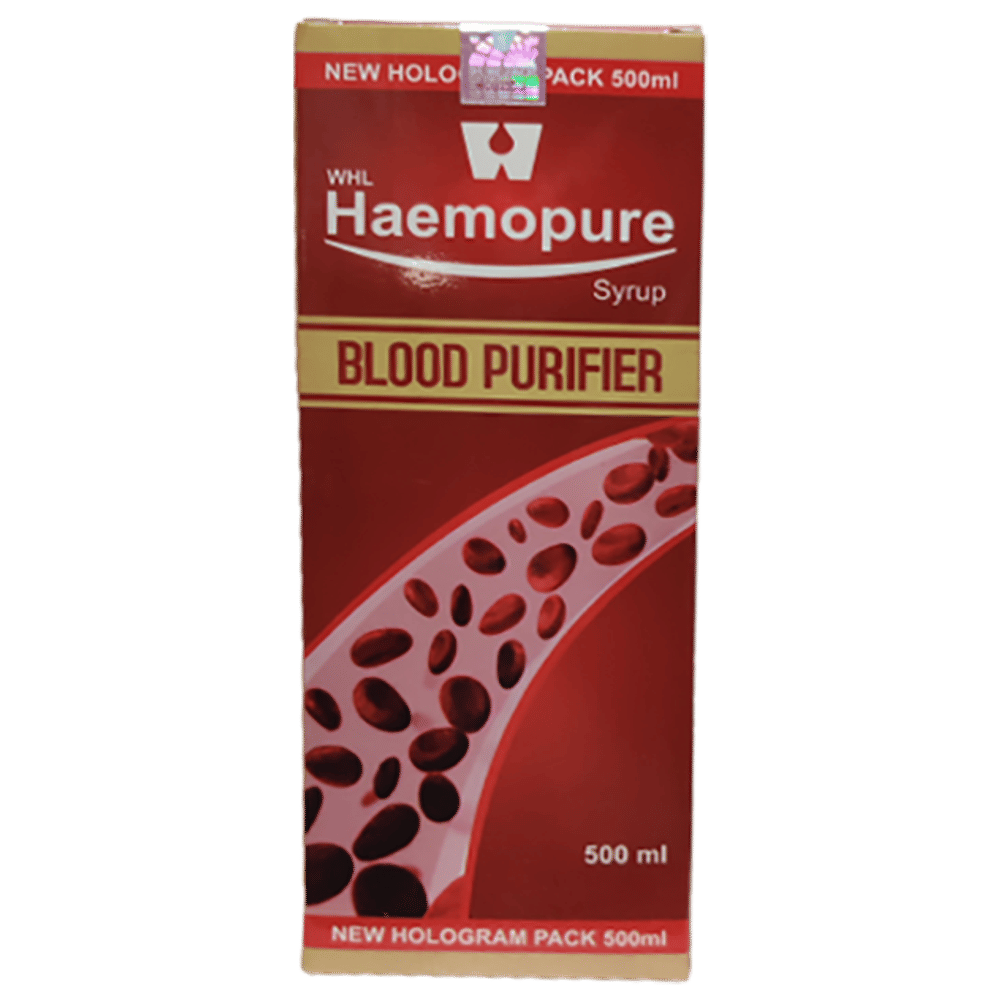 Dr. Wellmans WHL Haemopure Blood Purifier Syrup bottle of 500 ml Syrup